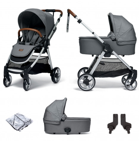 Mamas Papas Flip XT2 2 in 1 Pushchair with Carrycot Fossil Grey The Nursery Store