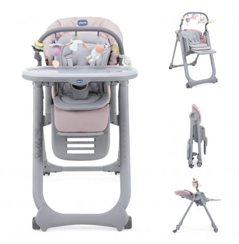 Chicco Polly Magic Relax 3 in 1 High Chair Low Chair Paradise Pink The Nursery Store