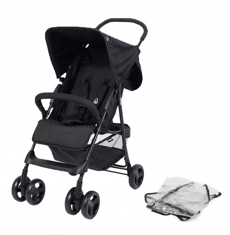 Puggle Holiday Luxe Pushchair Rain Cover Storm Black The Nursery Store