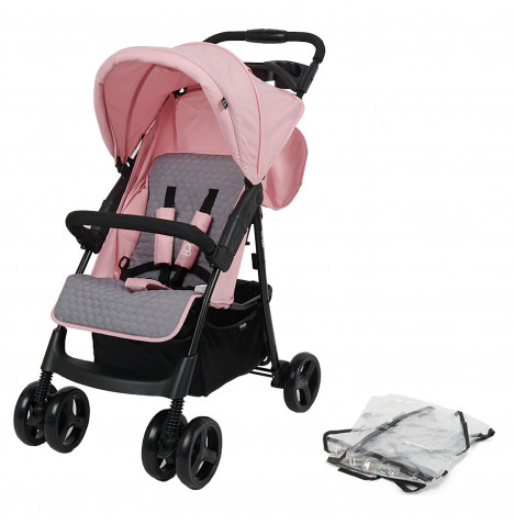 Puggle Starmax Pushchair with Rain Cover Universal Footmuff Parasol Changing Bag with Mat Vintage Pink The Nursery Store