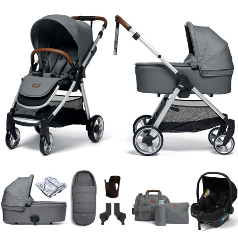 Mamas Papas Flip XT2 2 in 1 Pushchair with Carrycot Fossil Grey The Nursery Store